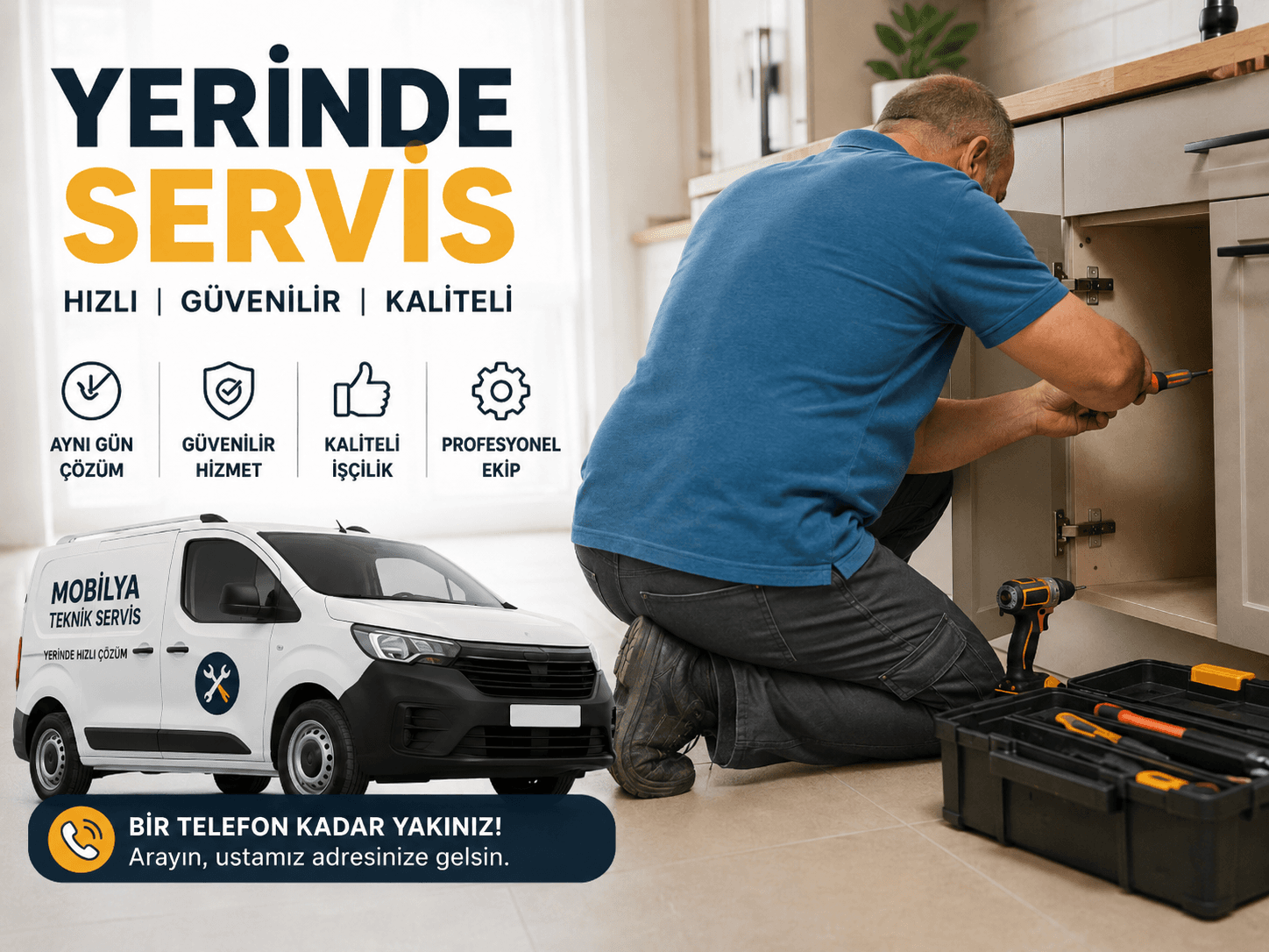 Mersin geneli yerinde mobilya servisi